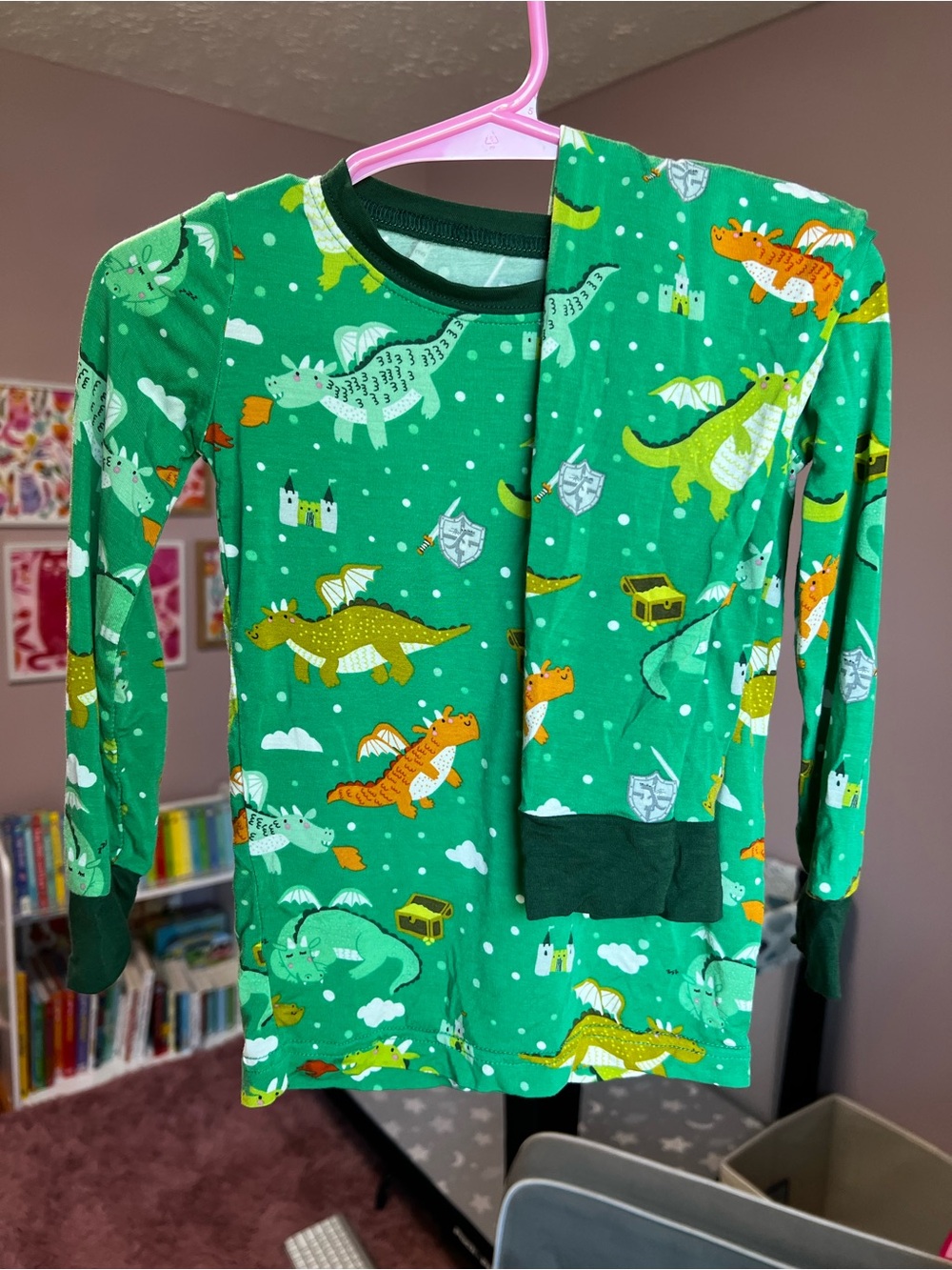 Little Sleepies Dragon Dreamland Long Sleeve Pajama Set 18-24M VGUC